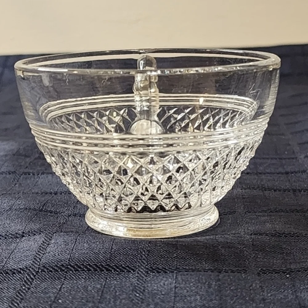 Vintage Diamond Shaped Clear Cut Glass‎ Coffee/Tea Cup